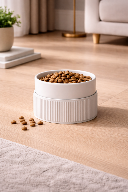 Lumo Napf - Erhöhter Keramiknapf für Katzen – stabil & modern