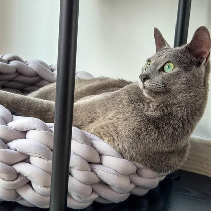 Weno Nest - Geflochtenes Ruhe- und Schlafnest für Katzen & kleine Hunde