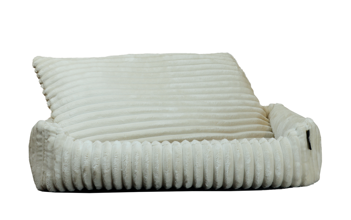 Luno Sofa – Cord-Tiersofa mit weichem Liegekissen