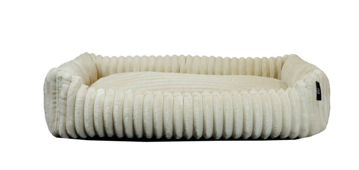 Luno Sofa – Cord-Tiersofa mit weichem Liegekissen