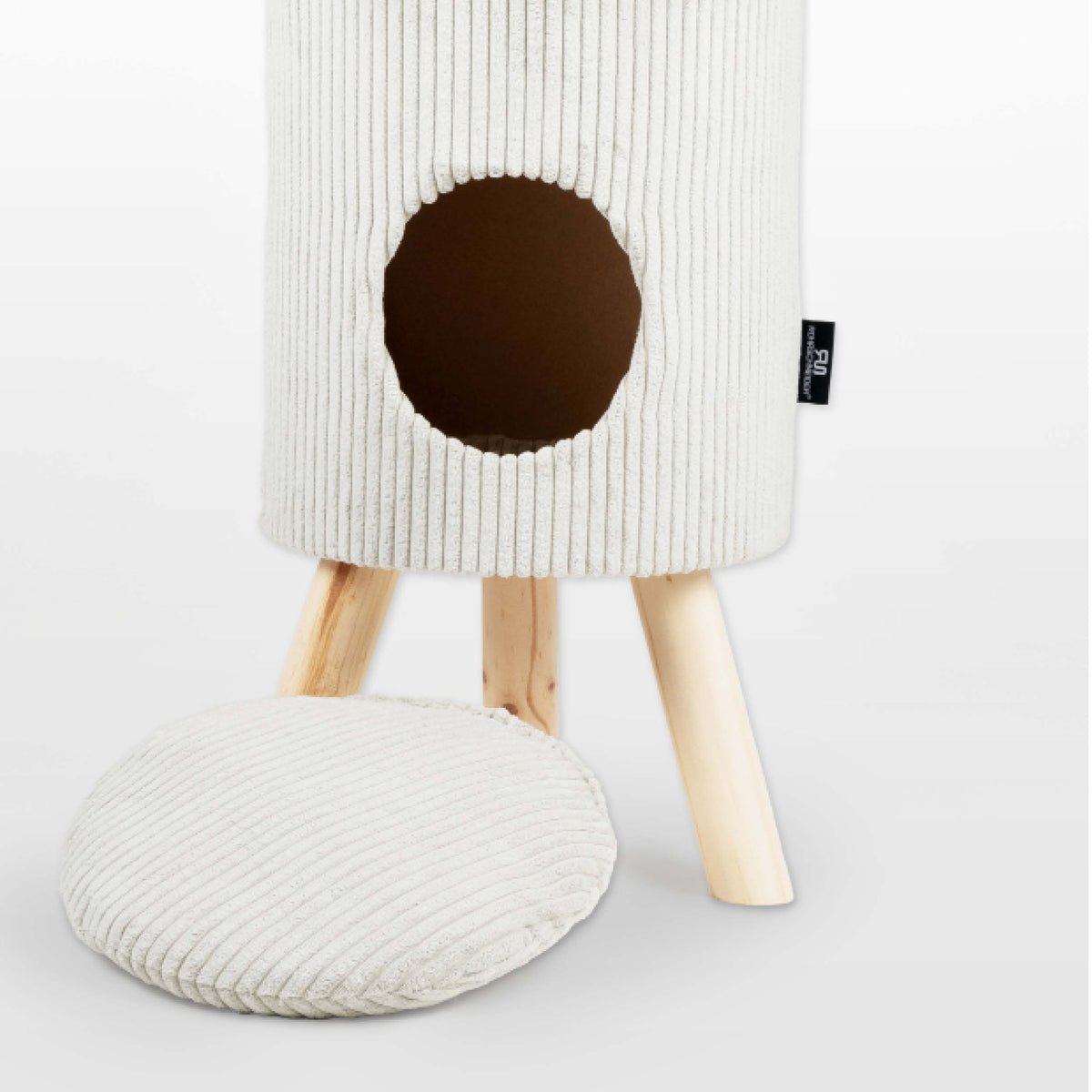 Nola Tierhöhle – 2-in-1 Rückzugsort & Hocker – Cord