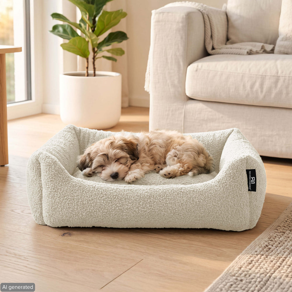 Milo Sofa – Bouclé-Tiersofa für Hunde & Katzen – weich & rutschfest