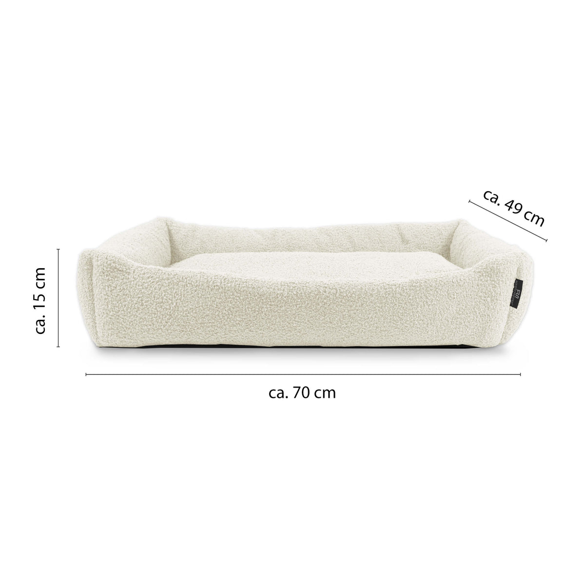 Milo Sofa – Bouclé-Tiersofa für Hunde & Katzen – weich & rutschfest