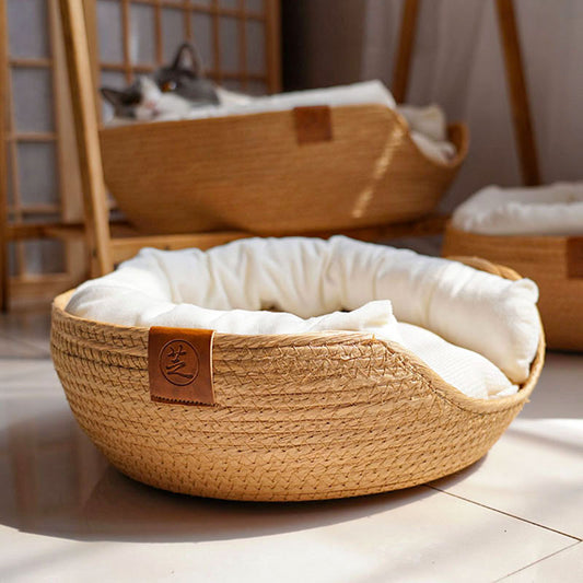 Ravo Nest – Katzenbett aus Naturfaser mit weichem Innenkissen