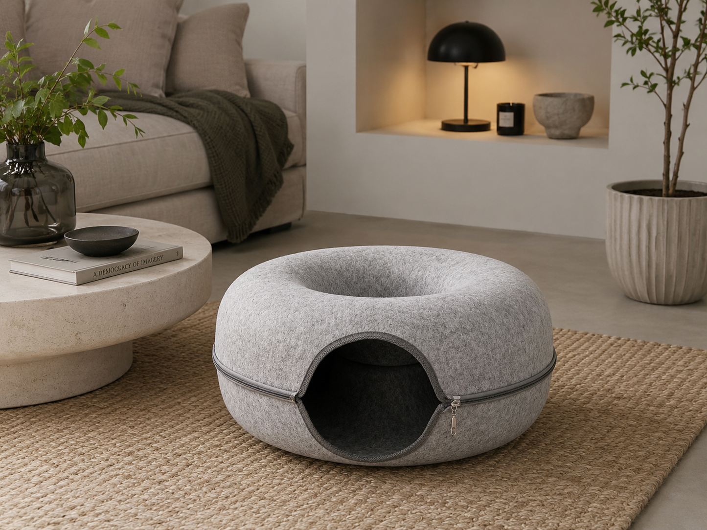 Cuno Nest – 2-in-1 Filzhöhle & Spieltunnel für Katzen