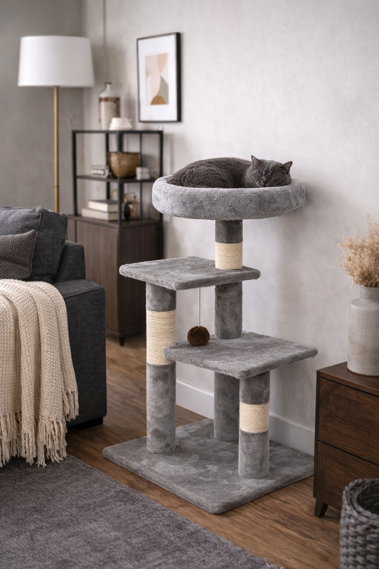 Linea Baum - Kompakter Kratzbaum aus Sisal – vertikales Design