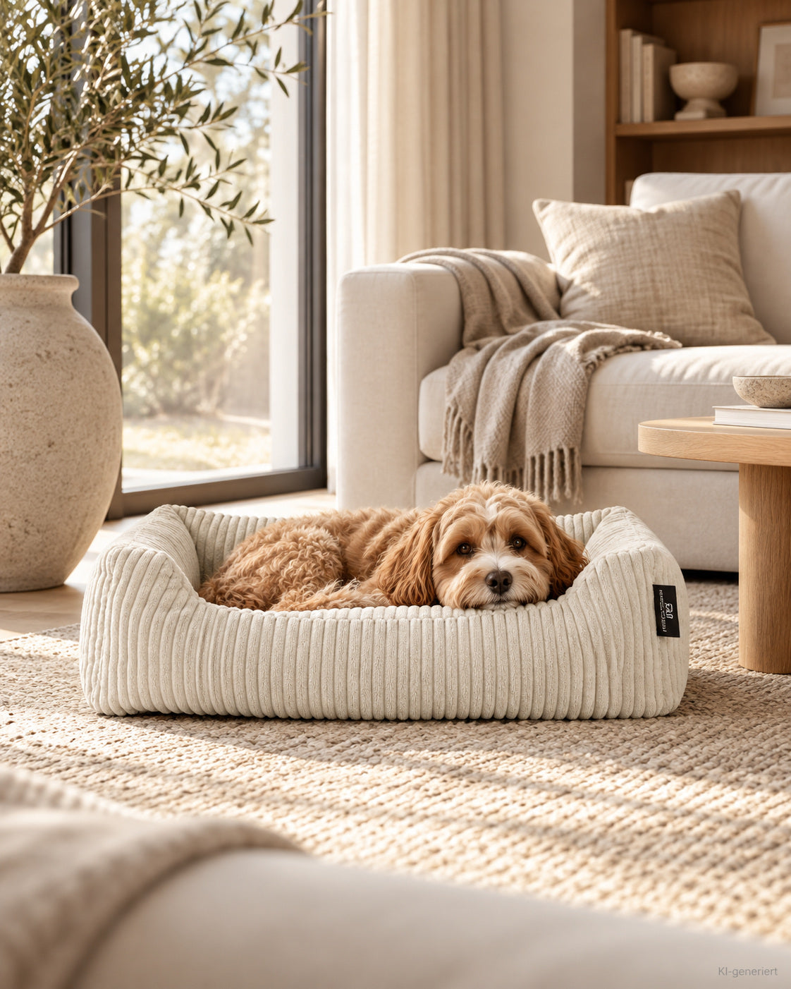 Olea Tierbett – aus Breitcord – Lifestyle-Aufnahme (KI-generiert)
