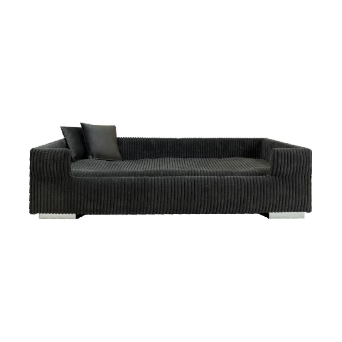 Runa Hundesofa – aus Cord – Farbe: Dunkelgrau – Produktfoto