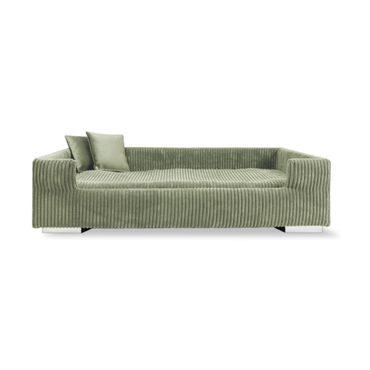 Runa Hundesofa – aus Cord – Farbe: Salbei – Produktfoto