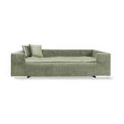 Runa Hundesofa – aus Cord – Farbe: Salbei – Produktfoto