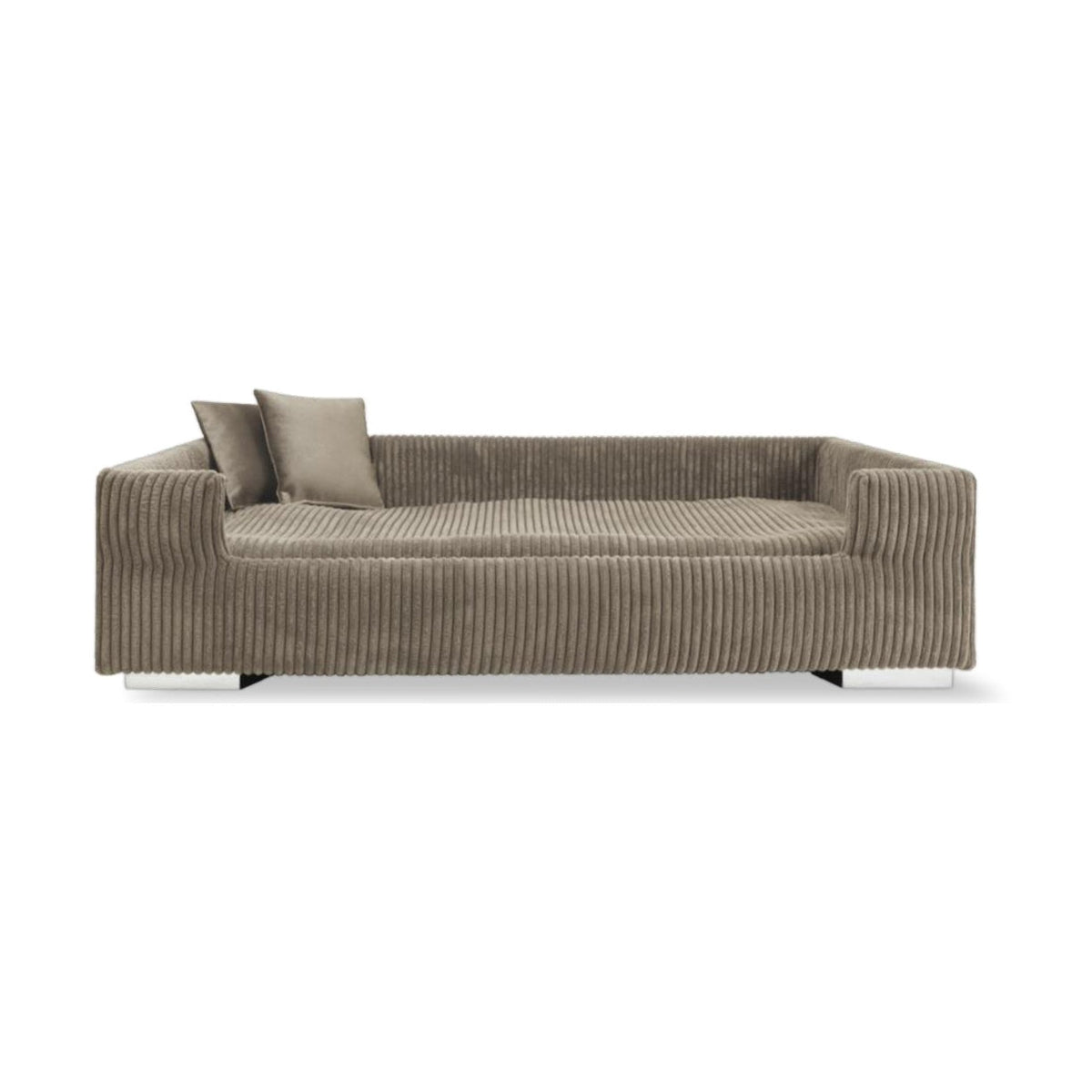Runa Hundesofa – aus Cord – Farbe: Taupe – Produktfoto