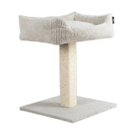 Maro Kratzbaum – mit Cord-Kuschelsofa – Farbe: Beige / Ausführung: 1 Stamm – Produktfoto