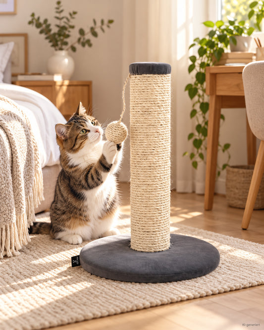 Vito Kratzstamm – mit Samtbezug – Lifestyle-Aufnahme (KI-generiert)