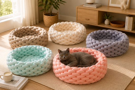 Weno Nest - Geflochtenes Ruhe- und Schlafnest für Katzen & kleine Hunde
