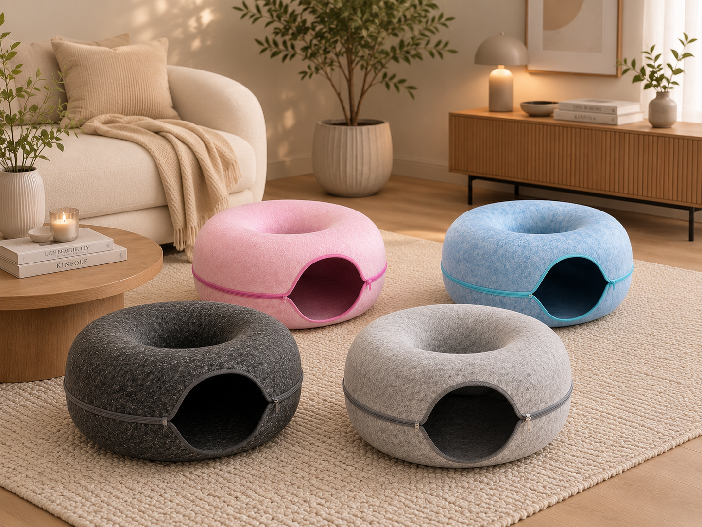 Cuno Nest – 2-in-1 Filzhöhle & Spieltunnel für Katzen