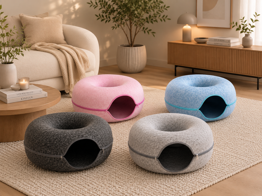 Cuno Nest – 2-in-1 Filzhöhle & Spieltunnel für Katzen