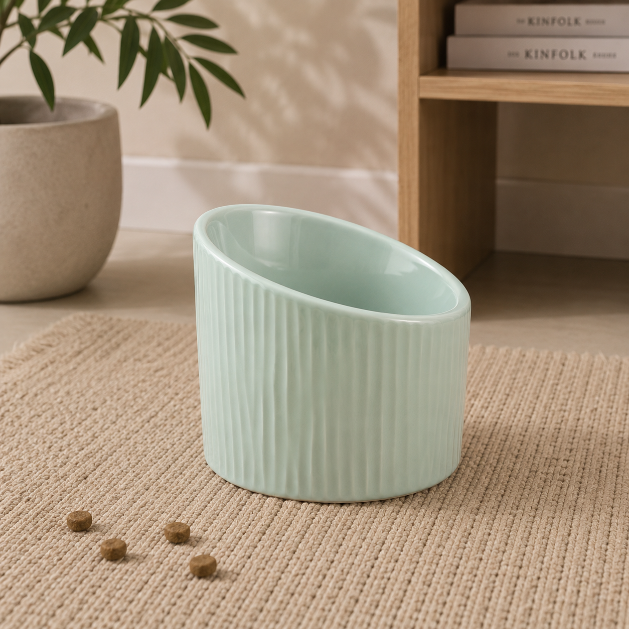 Elio Napf – Schräger Keramiknapf für Katzen