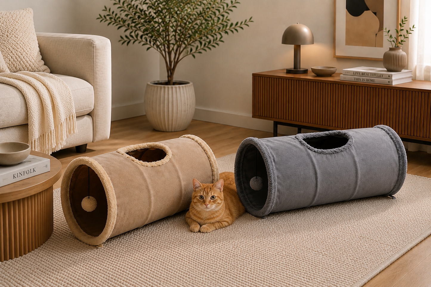 Navo Tunnel – Faltbarer Spieltunnel für Katzen